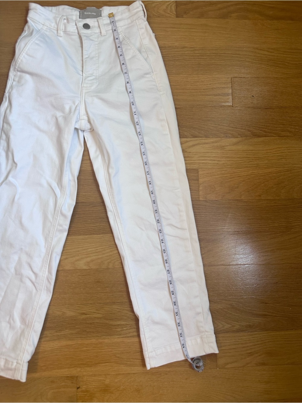 Everlane White Straight Crop Jeans - Size 0 - Excellent Condition! - Picture 5 of 9